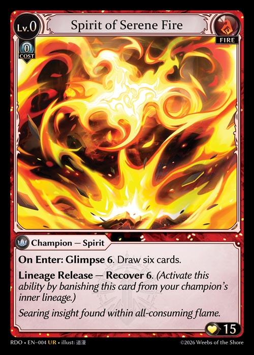 Spirit of Serene Fire (4) [Radiant Origins] – ILLUSIVE TCG