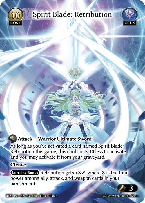 その他 Spirit Blade: Retribution UR Spirit Blade: Retribution (334) [Radiant Origins] – ILLUSIVE TCG