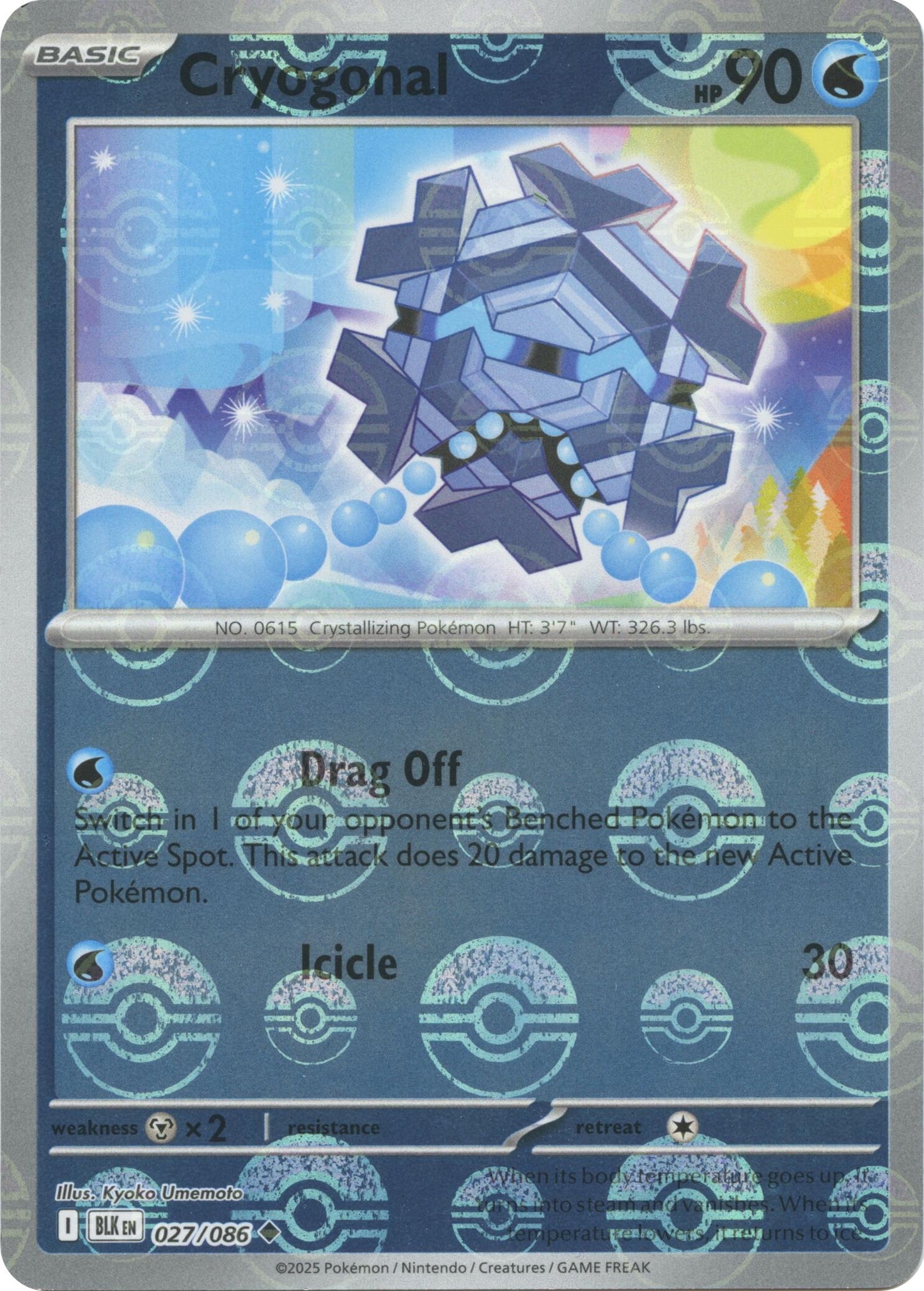 Cryogonal (027/086) (Poke Ball Pattern) [Scarlet & Violet: Black Bolt]