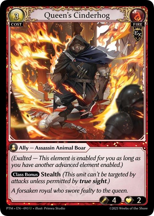 Queen's Cinderhog (Curio Foil) (093) [Phantom Monarchs]