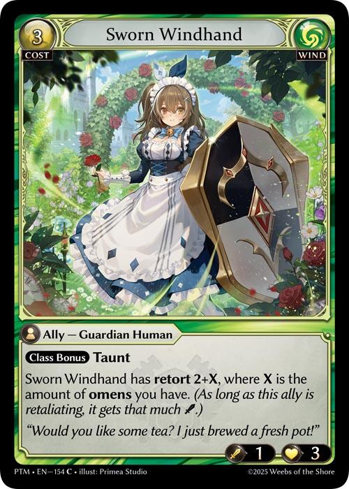 Sworn Windhand (Curio Foil) (154) [Phantom Monarchs]