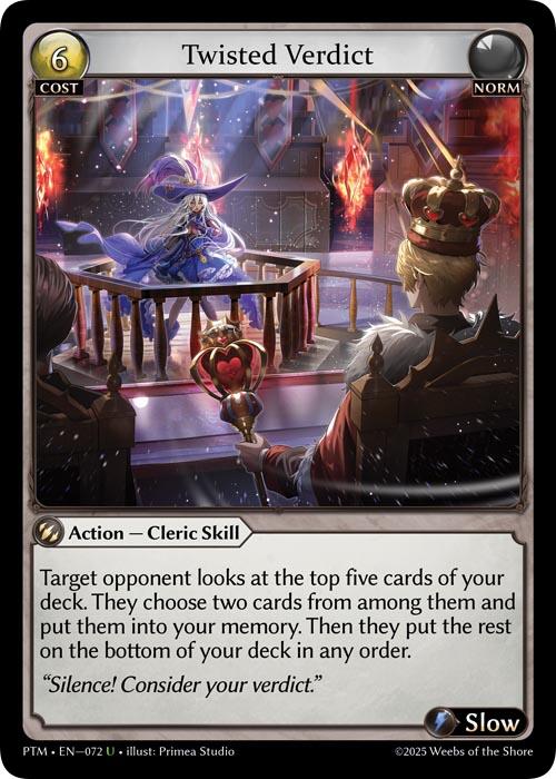 Twisted Verdict (Curio Foil) (072) [Phantom Monarchs]