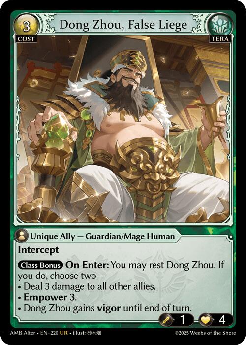 Dong Zhou, False Liege (220) [Mortal Ambition Alter Edition]