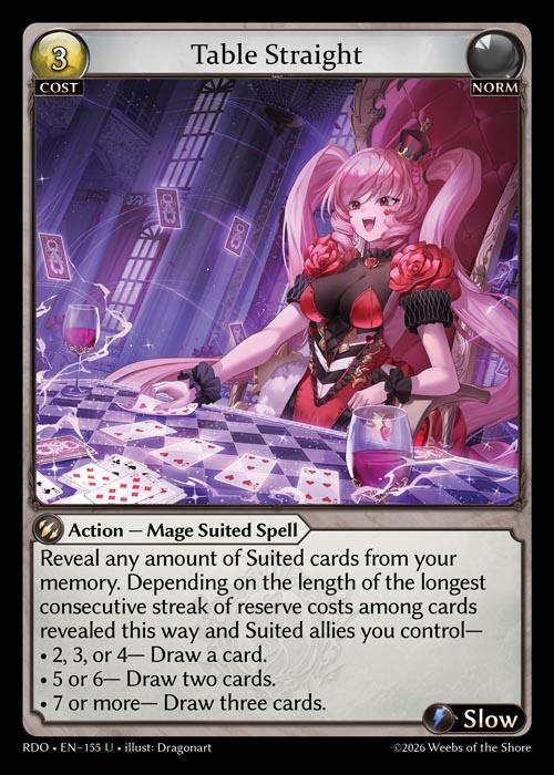 Table Straight (155) [Radiant Origins]