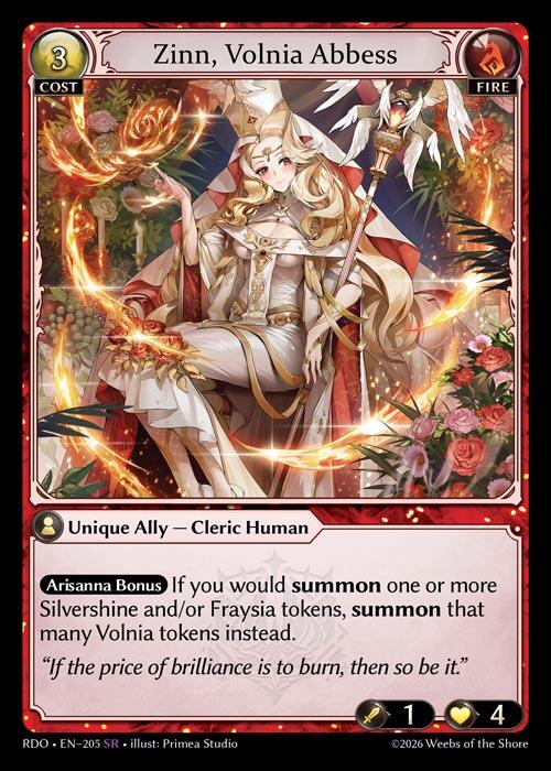 その他 zinn,volnia abbess csr grand archive Grand Archive TCG - Radiant Origins – ILLUSIVE TCG