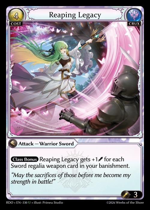 Reaping Legacy (Curio Foil) (330) [Radiant Origins]