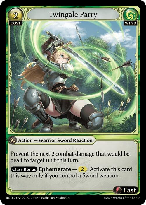 Twingale Parry (Curio Foil) (291) [Radiant Origins]