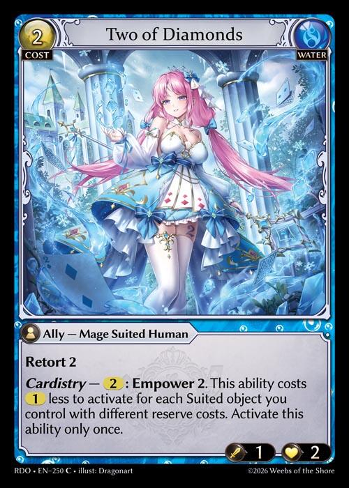 Two of Diamonds (Curio Foil) (250) [Radiant Origins]
