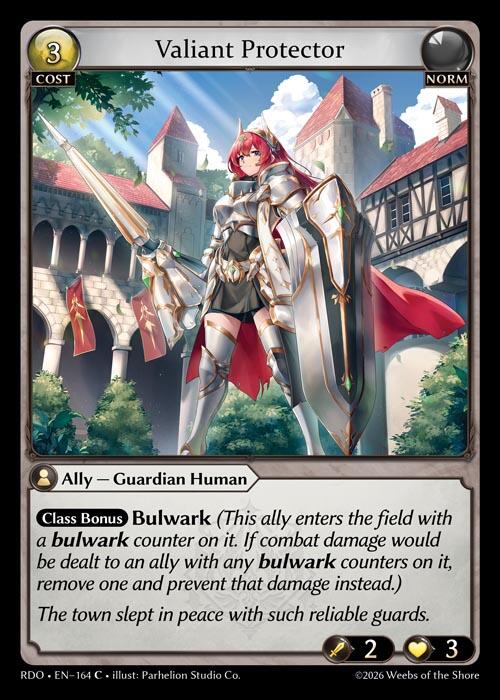 Valiant Protector (Curio Foil) (164) [Radiant Origins]