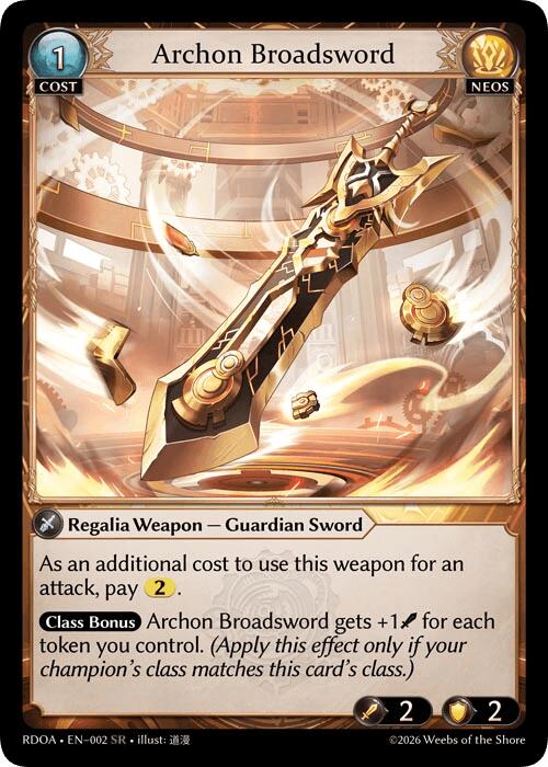 Archon Broadsword (2) [Radiant Origins: Armaments]