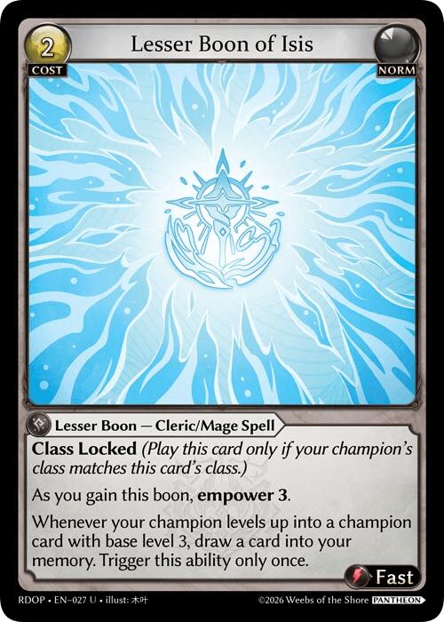 Lesser Boon of Isis (27) [Radiant Origins: Pantheon]