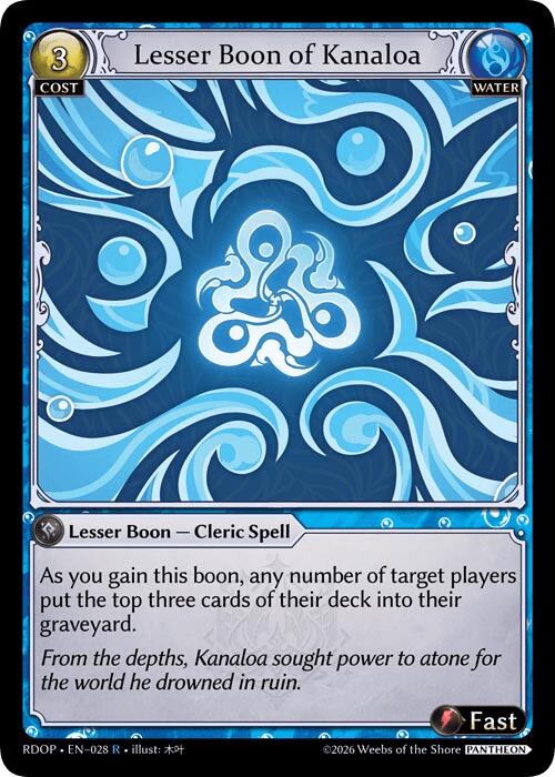 Lesser Boon of Kanaloa (28) [Radiant Origins: Pantheon]