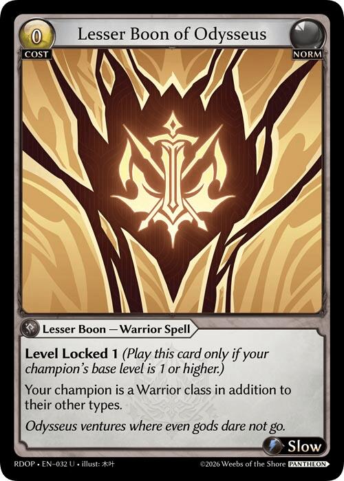 Lesser Boon of Odysseus (32) [Radiant Origins: Pantheon]