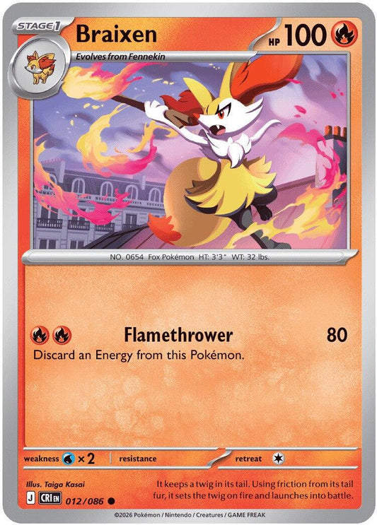 Braixen (012/086) [Mega Evolution: Chaos Rising]