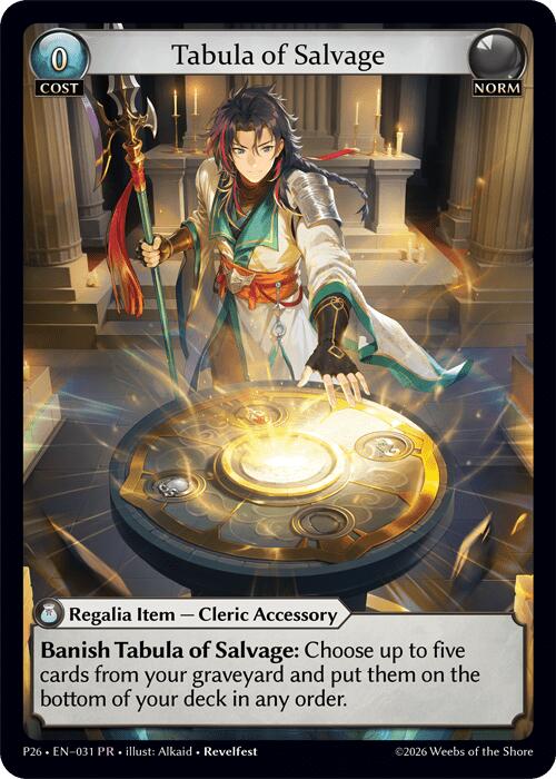 Tabula of Salvage (P26) [Promotional Cards]