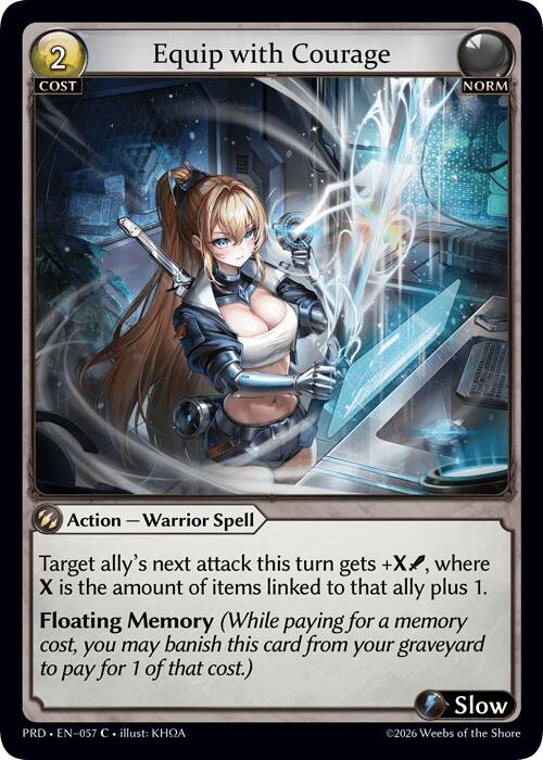 Equip with Courage (Interference Curio Foil) (57) [.asphodel/paradise]
