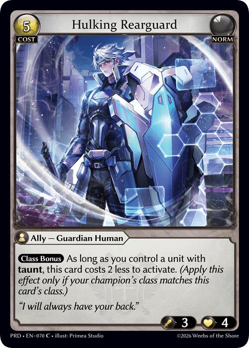 Hulking Rearguard (Interference Curio Foil) (70) [.asphodel/paradise]