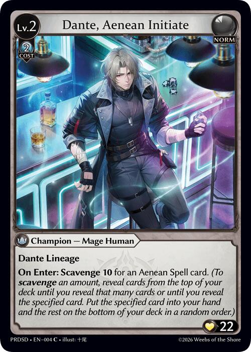 Dante, Aenean Initiate (4) [.asphodel/paradise Starter Decks]