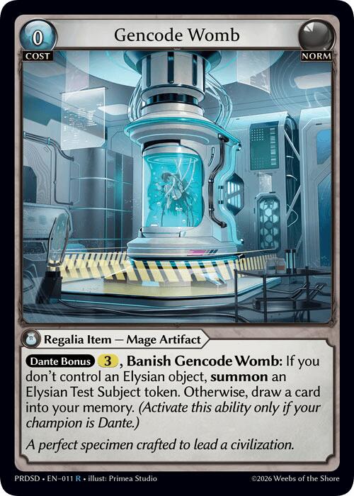 Gencode Womb (11) [.asphodel/paradise Starter Decks]